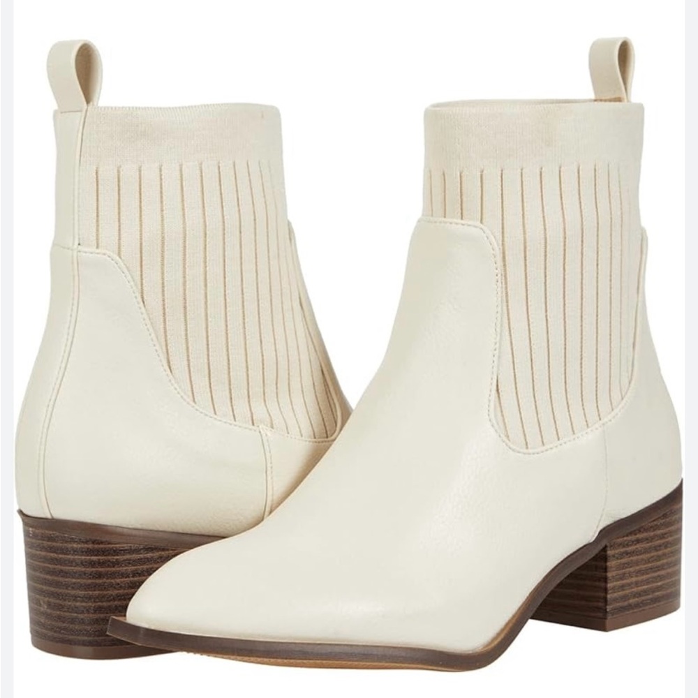 Chinese Laundry Cream Ankle Booties